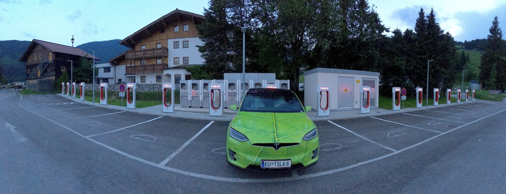 Tesla Supercharger in Flachau